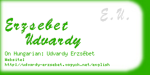 erzsebet udvardy business card